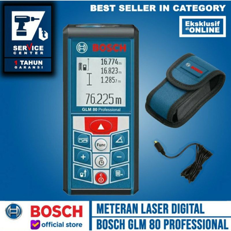 Meteran Laser Digital 80 Meter Bosch GLM 80