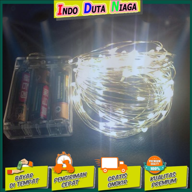 Lampu Hias Dekorasi 50 LED 5 Meter Multi Warna