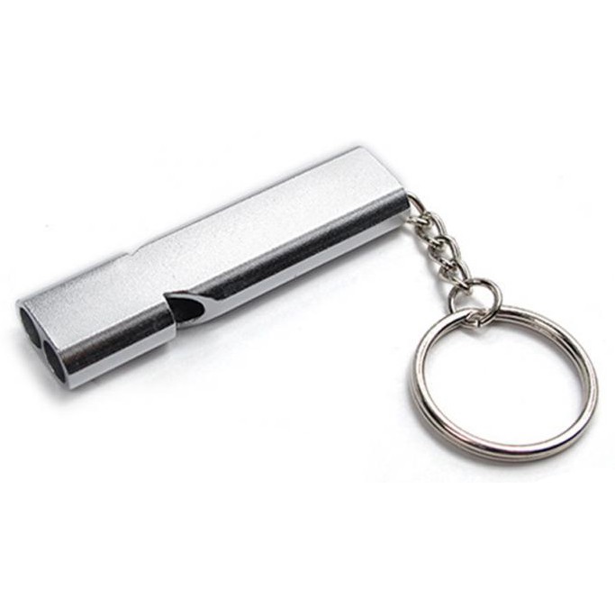 Gantungan Kunci Peluit Aluminium - Silver
