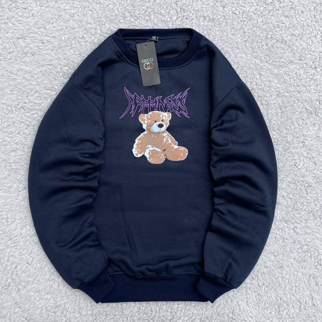 PLATINUM WORLD Crewneck Sweatshirt Bear Catton // Jaket Sweater Beruang Premium Quality