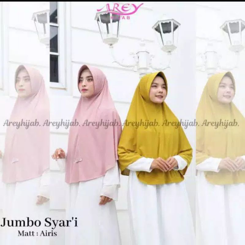 (ORIGINAL AREY 069) JUMBO SYAR'I ORI AREY HIJAB | JILBAB INSTAN KERUDUNG ORIGINAL