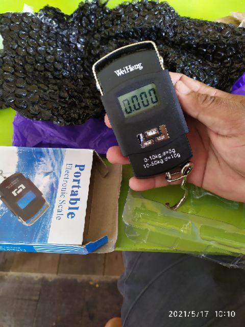 Bisa Cod - Timbangan Portable 50 Kg Protable Electronic Scale Digital Emas Ikan Kue Barang Loundry