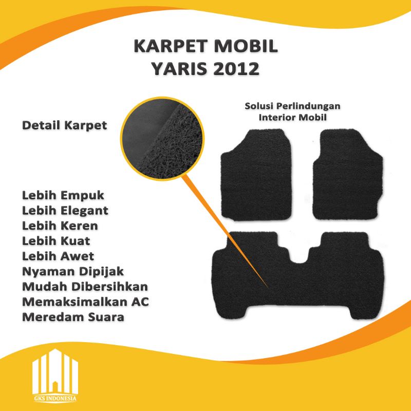 PRESTIGE KARPET MOBIL TOYOTA YARIS OLD  NON BAGASI COIL MAT