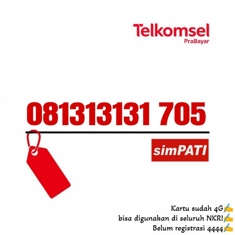 nomor cantik telkomsel simpati 131313 joz 705