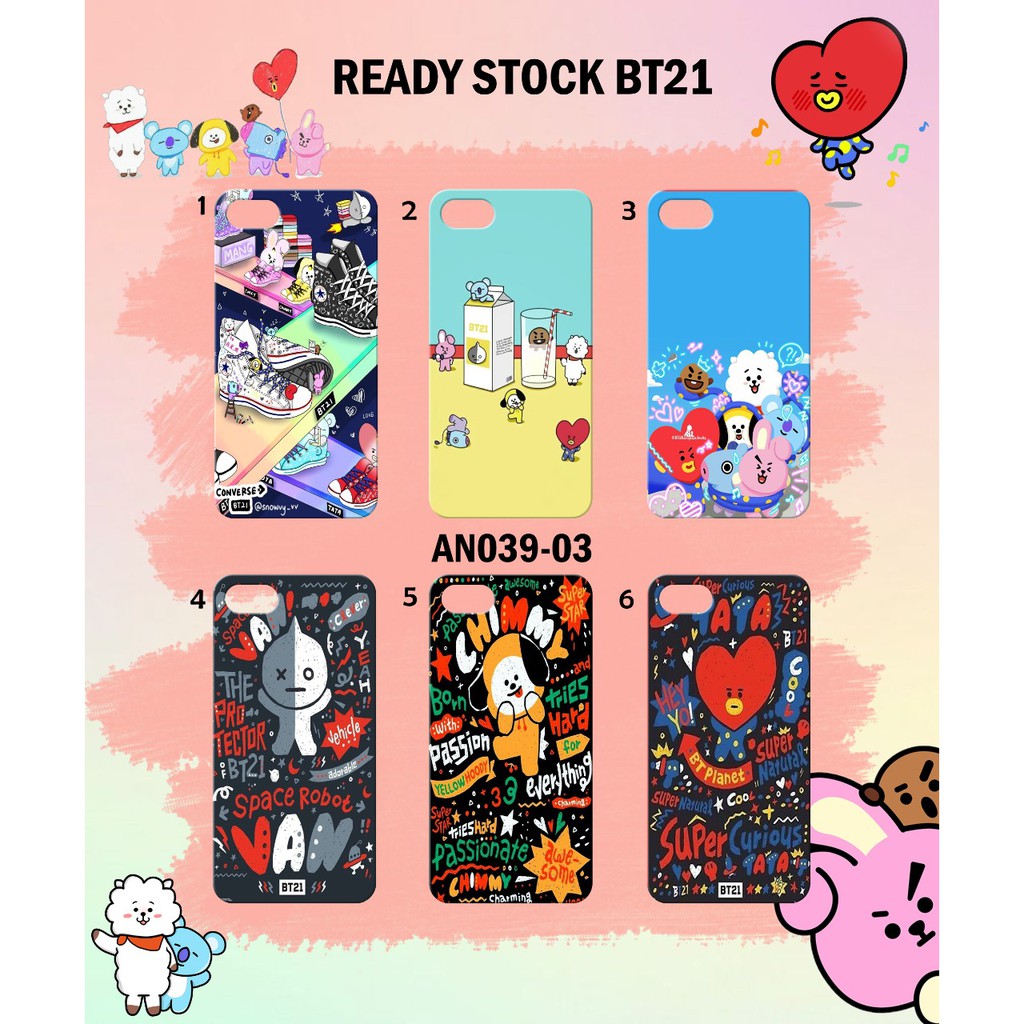 COD CUSTOME CASE BT21 TERMURAH ALL TYPE IPHONE 5 6 7 XR SAMSUNG J2 PRIME M31 M30 READMI 5A