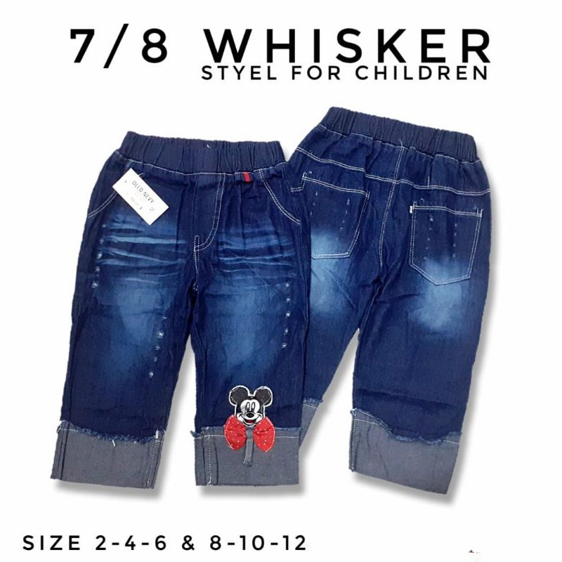 Celana jeans anak mickey 7/8/ celana sontog anak