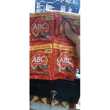 

Kecap manis ABC sachet 25ml, 1 renceng isi 12 sachet @25ml