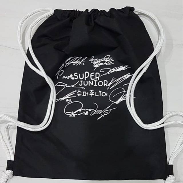 Tas serut super junior signature string bag kpop