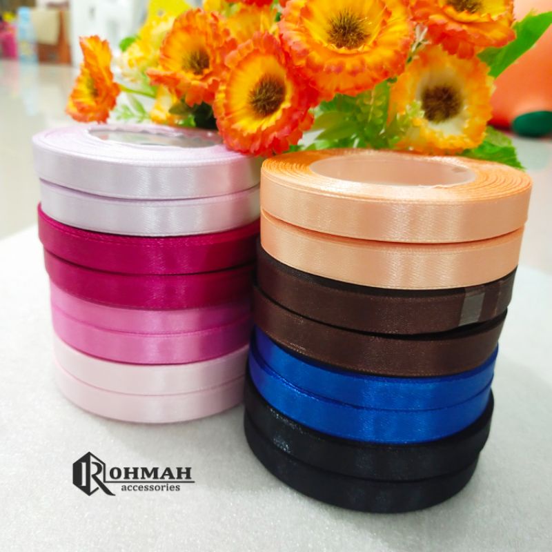 Pita Satin Lebar 1 cm / Pita Satin