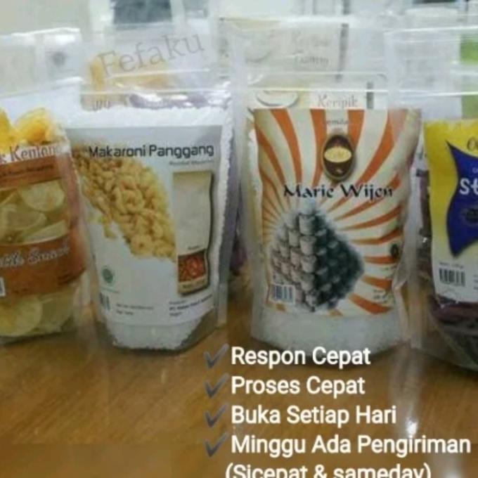 KEMASAN PLASTIK KLIP BERDIRI STANDING POUCH 14*22 ( 14 X 22 )