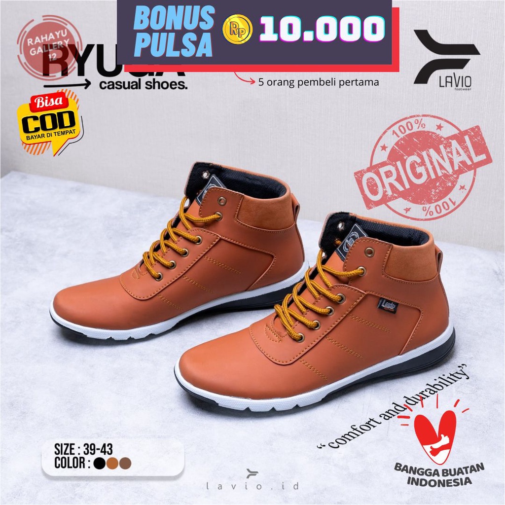 Sepatu Casual Pria Keren Original Lavio Ryuga Cowok Kasual