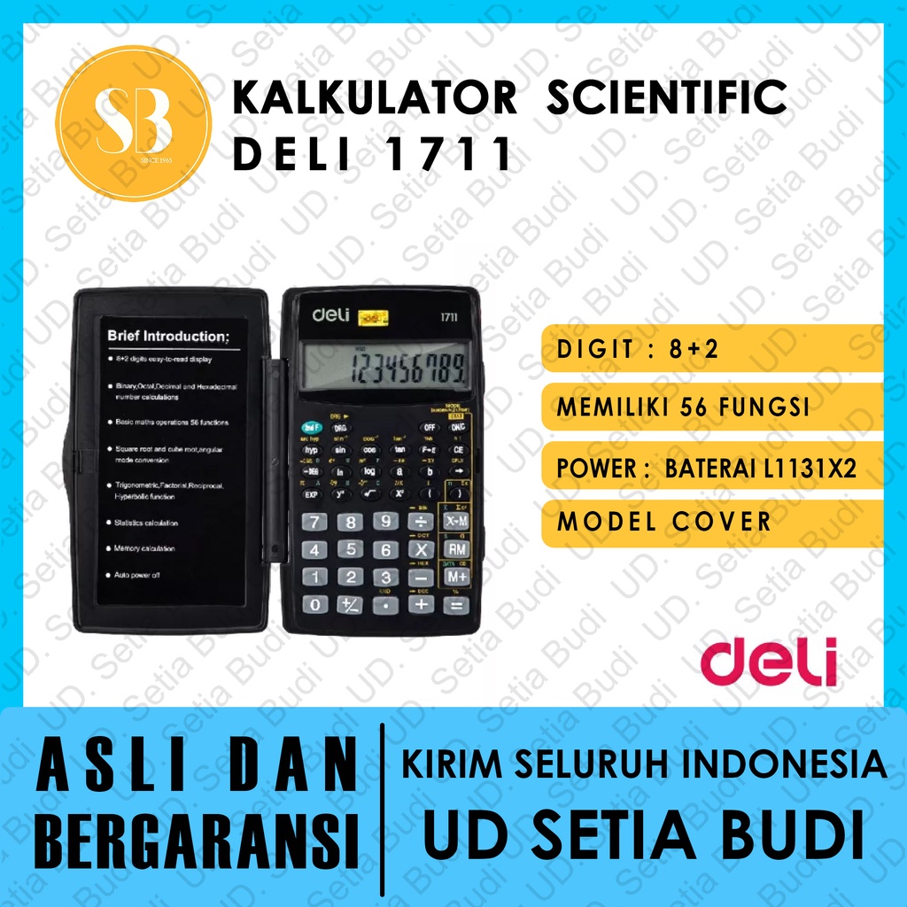 Kalkulator Scientific Deli 1711 asli dan bergaransi