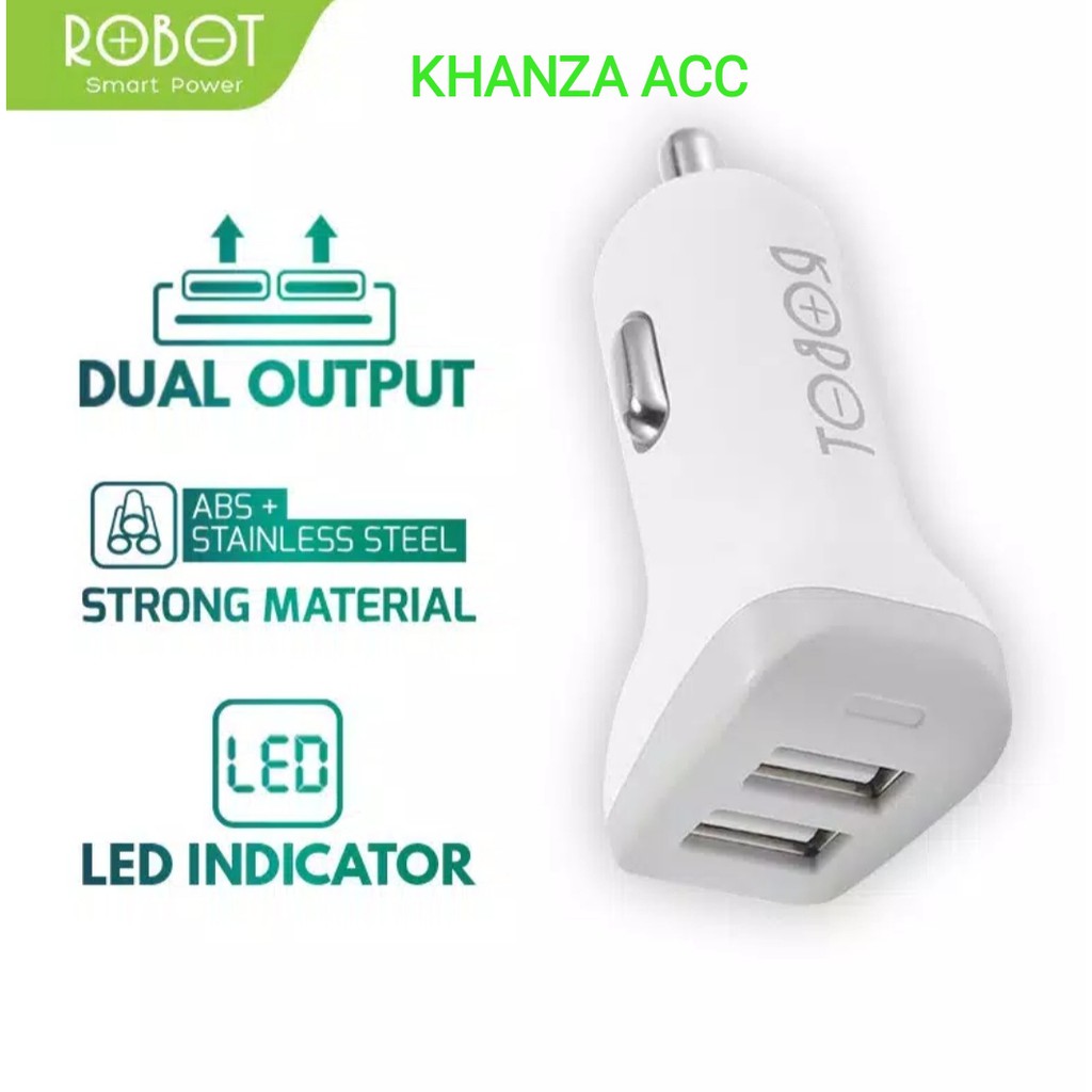 KHANZAACC ROBOT RT C06 Car Charger Dual Output ORIGINAL