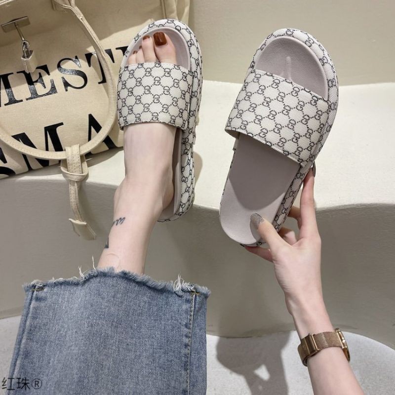 SLIP SANDAL GD MESH PRINTING SLIPPERS 001470