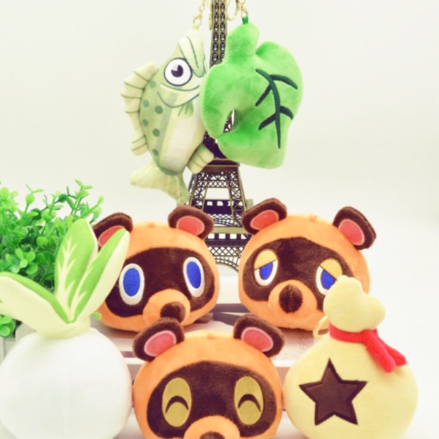 Boneka Animal Crossing, Koleksi Turnip, Tom Nook Gantungan Kunci - Plush Toy + Bonus BELL