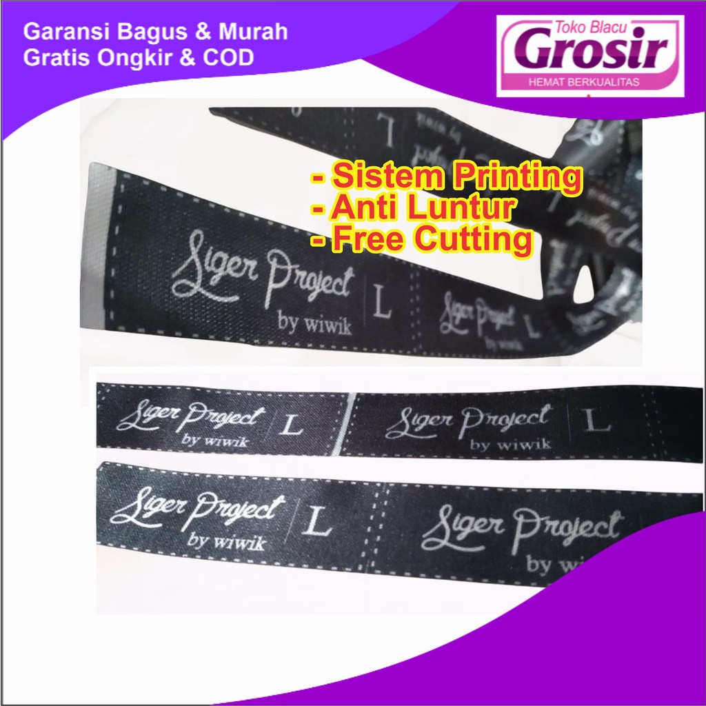 

Label Satin (ANTI LUNTUR) PITA SATIN PRINTING PITA LABEL PITA KADO CUSTOM FREE HOTCUT TOKO BLACU