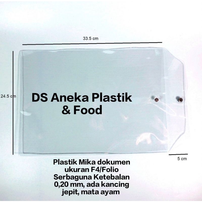 

Mika Plastik Dokumen Ukuran F4 atau Folio