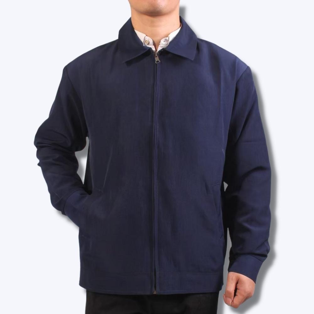 Jas Jaket Polos Simpel Seragam Jasket Biru Dongker Navy Formal Pria Guru Kampus Jaket Ustadz Polos Navy Jas Cowok Oversize Murah