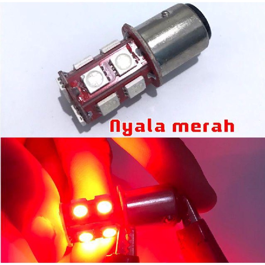 Lampu stop rem 13 LED Flash 13 LED Mata Motor Mobil bohlam stop belakang