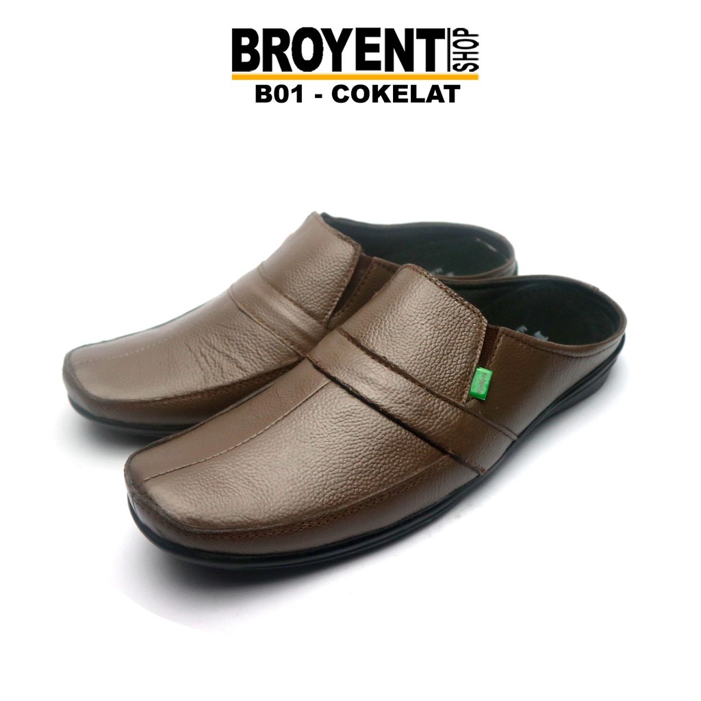 Sandal Sepatu Pria Bustong Kulit Asli B01