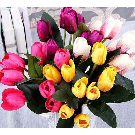 Artificial Flowers - Tulip (9heads)