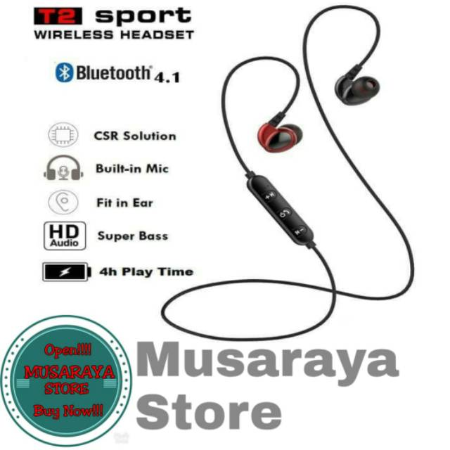 Headset Bluetooth Bassnya Nampol / Earphone / Headset / Handsfree / Earbud Murah Bagus Berkualitas