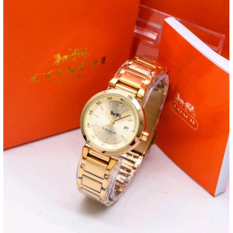 BEST TREND Jam Tangan Coach Rantai Wanita Free Box Exlusive Jam Tangan Terlaris Rantai Fashion Wanita