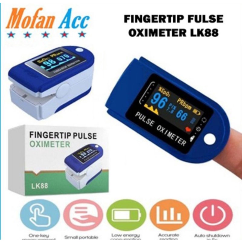 Oximeter LK88 Fingertip Pulse Oxymeter Lk-87  Oksigen Detak Jantung Murah dan Praktis