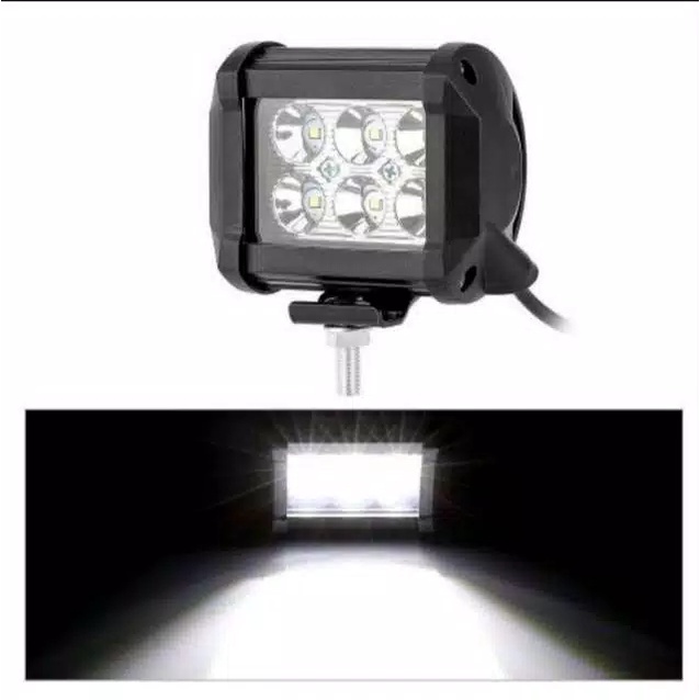 LAMPU TEMBAK 18Watt LAMPU SOROT WORKLIGHT LED CREE 6 MATA SIZE BESAR