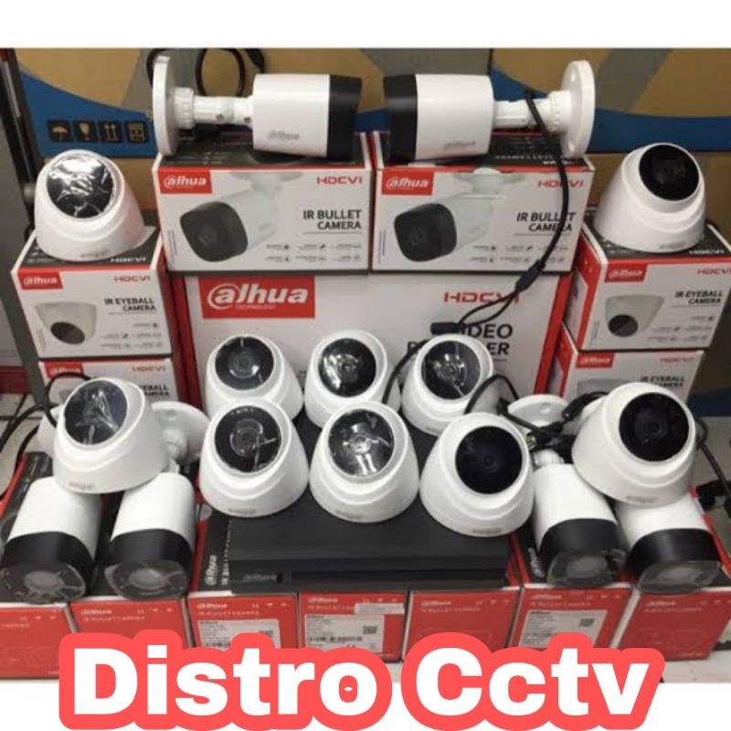 Paket Camera Cctv Dahua 16ch 2mp Full HD 1080p Paket 16 Kamera 2 MP Komplit Indoor Outdoor 16 Channel Garansi Resmi