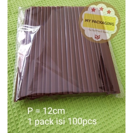 STIRRER - Sedotan Kopi / Straw Coffee / Sedotan plastik Pipih (isi 100pcs/pack)