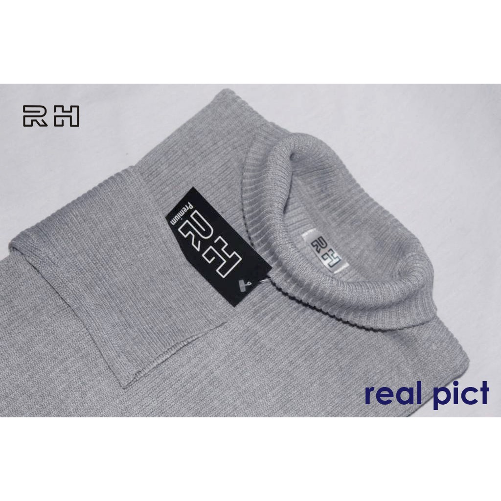 SWEATER BAJU RAJUT TURTLENECK SALUR PRIA RHcollections SWEETER PRIA TEBAL