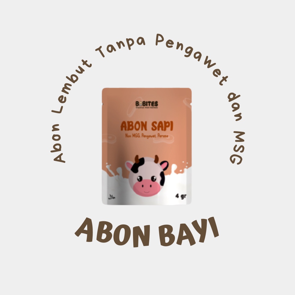 Abon Sapi Abon Mpasi Bayi 4gr / Abon Sapi Sachet Sehat Tanpa Pengawet / Abon Bayi Non MSG