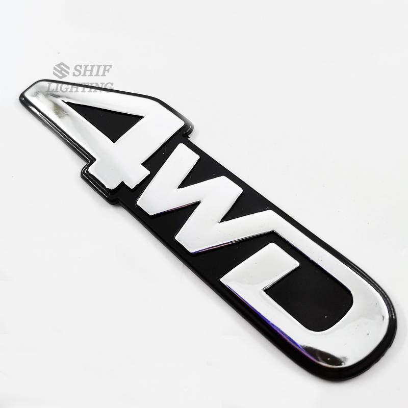 1pc Stiker Emblem Logo 4WD Bahan ABS Untuk Bagasi Belakang Mobil Mitsubishi Pajero