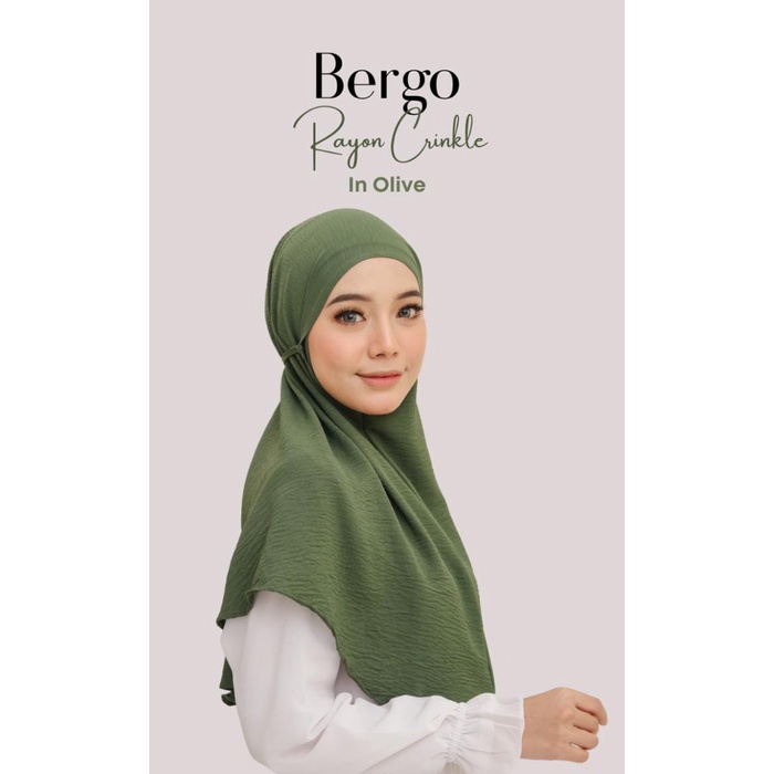 JM Bergo maryam crinkle crincle m rayon premium sale 12 warna - Olive
