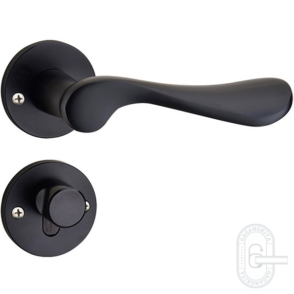 Gagang Pintu 1set siap pasang, Gaya Eropa Handle Lock Door Bedroom Living Room Mechanical Anti-Theft Security Mute