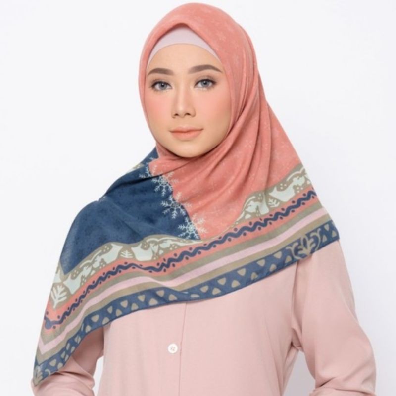 ZM Zaskia Mecca-Jayawijaya Hijab Motif Water Splash Ori New Siap Kirim