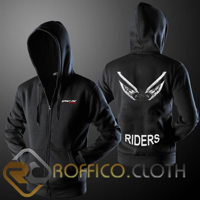 Jaket Hoodie Zipper Logo Honda PCX 150 Riders - Roffico Cloth