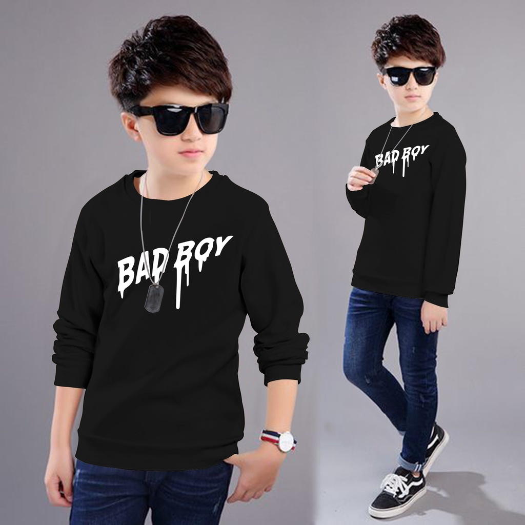 Baju Anak Laki BADBOY Umur  3 - 13 tahun Kaos Anak Laki Lengan Panjang  Sweater anak