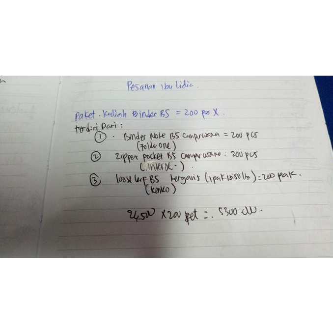 

(COD) paket binder kuliah 200 set i.lidia PROMOKode 1991