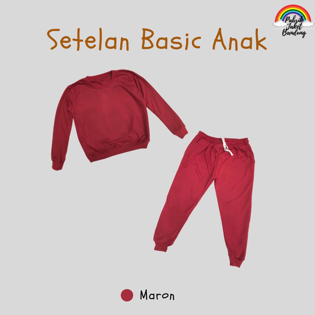 Setelan Basic+Celana JogerAnak II Celana Joger Anak + sweater Basic