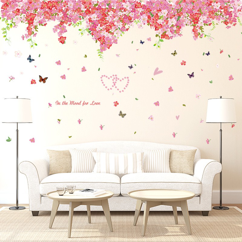(TXXL) RELIZA WALL STICKER RENDA SAKURA BLOSSOME BUNGA RUMBAI SK2005 STIKER DINDING