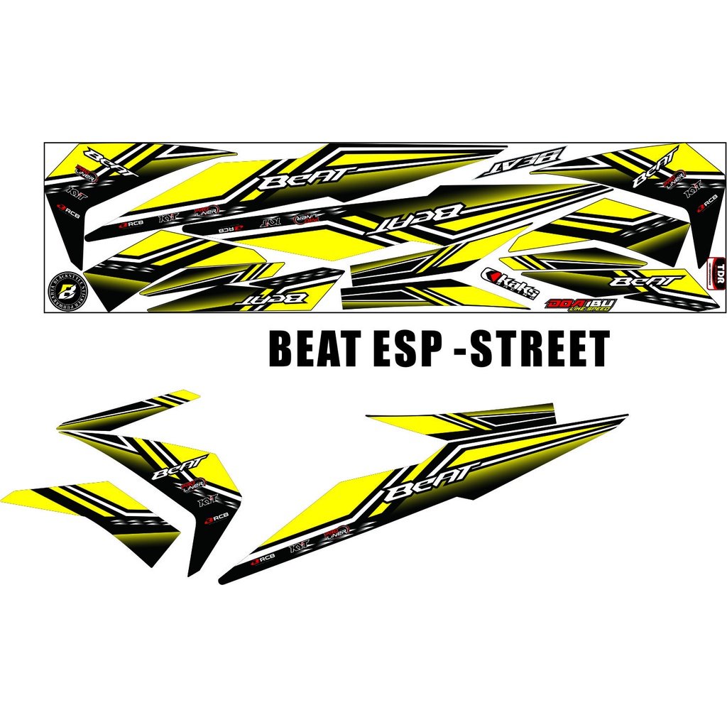 STIKER MOTIF (COD)-STIKER-MOTOR-BEAT-ESP-STREET-2008-2016-2021-STICKER VARIASI-STRIPING-LIST-MOTOR-H