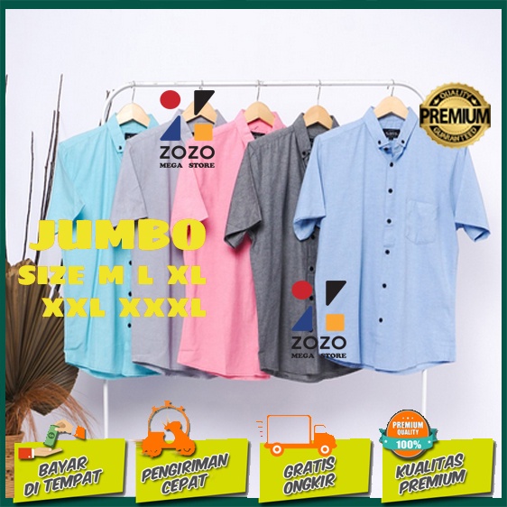 KEMEJA POLOS PRIA LENGAN PENDEK KATUN PREMIUM QUALITY