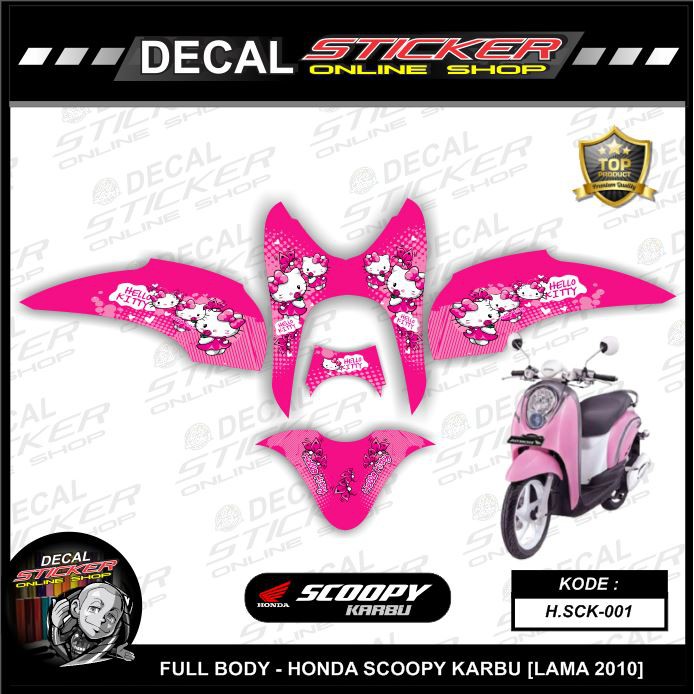 STIKER MOTOR HONDA SCOOPY KARBU 2010 | DECAL FULL BODY KEREN