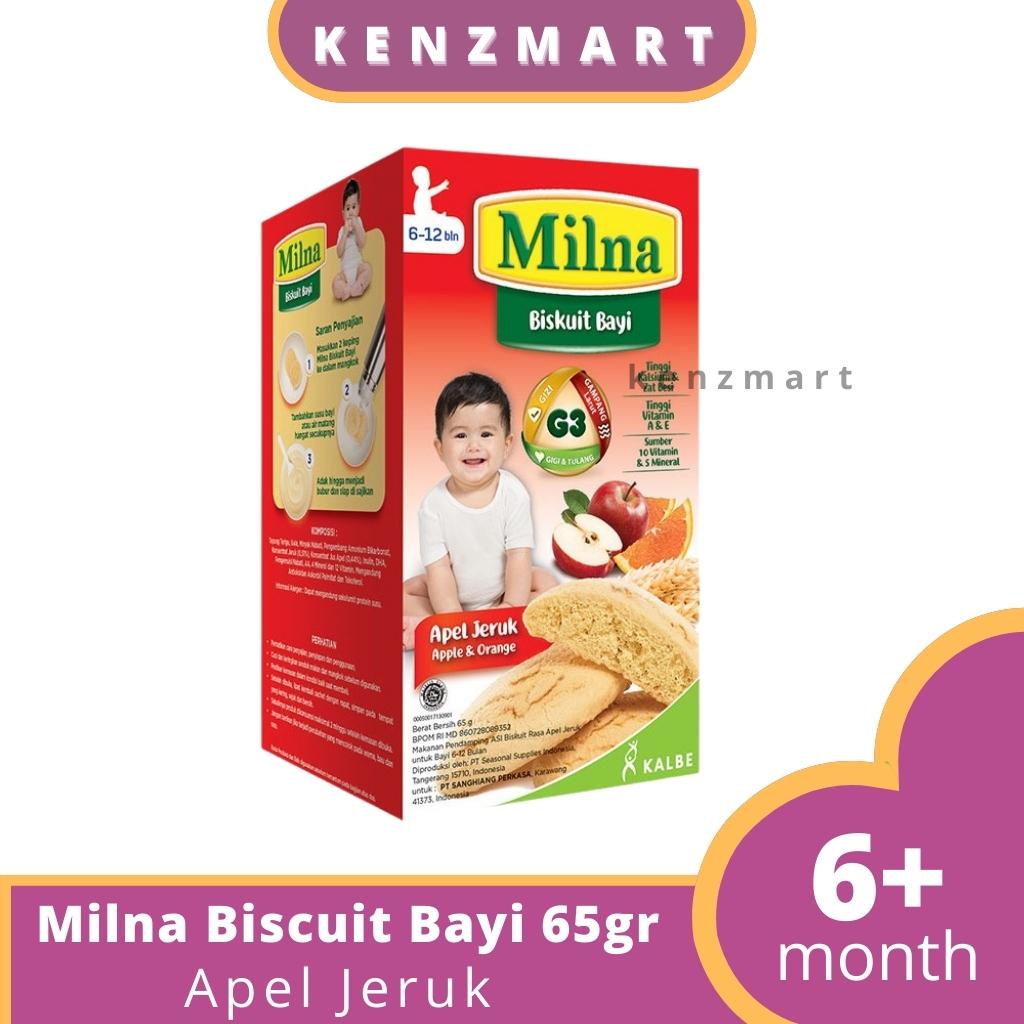 MILNA - BISKUIT BAYI APEL JERUK 65 GRAM / BISKUIT 6 - 12 BULAN