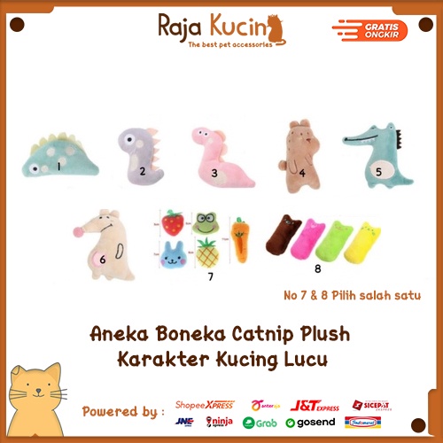 Aneka boneka catnip plush karakter kucing lucu