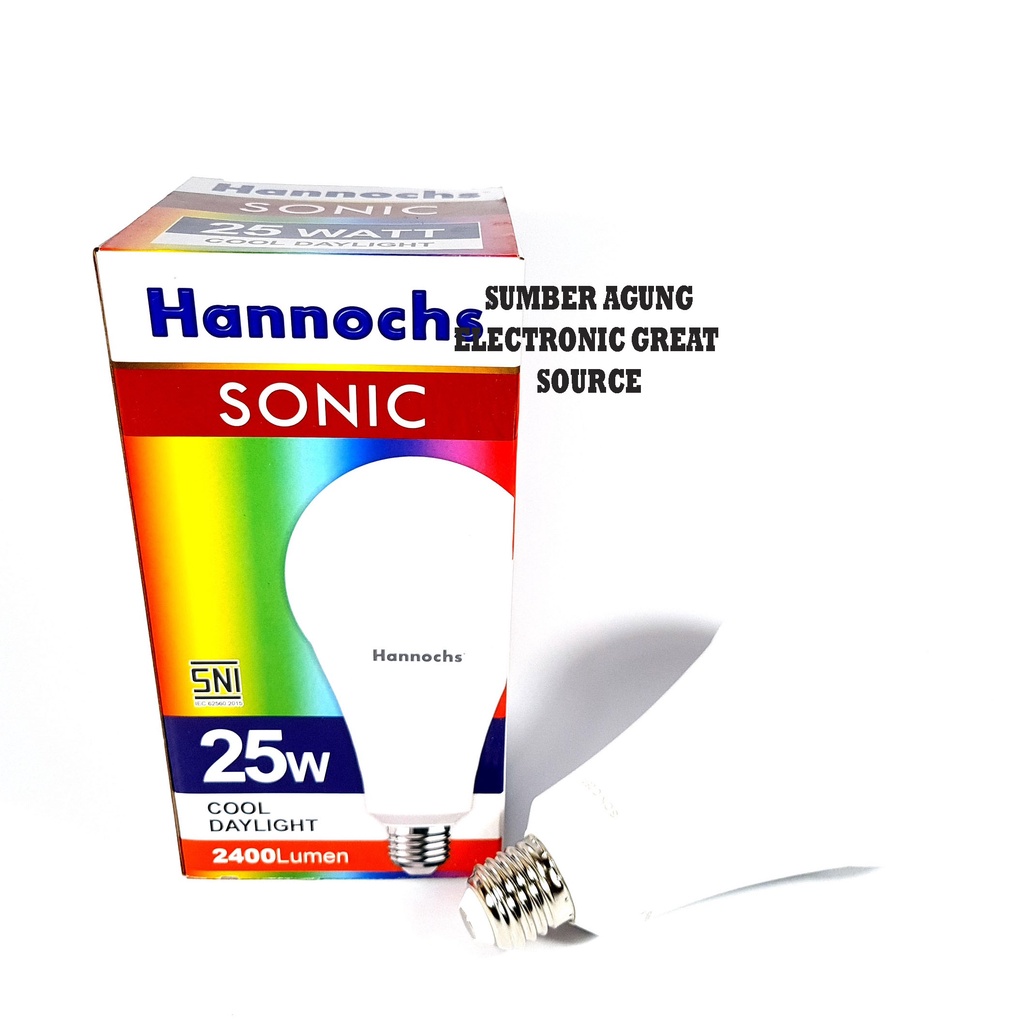 Lampu LED Hannochs Sonic 25W Cool Daylight 2400L 6500K Super Terang Besar