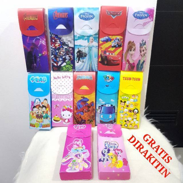 

Kotak pensil rakit / kotak pensil murah / souvenir ulang tahun anak
