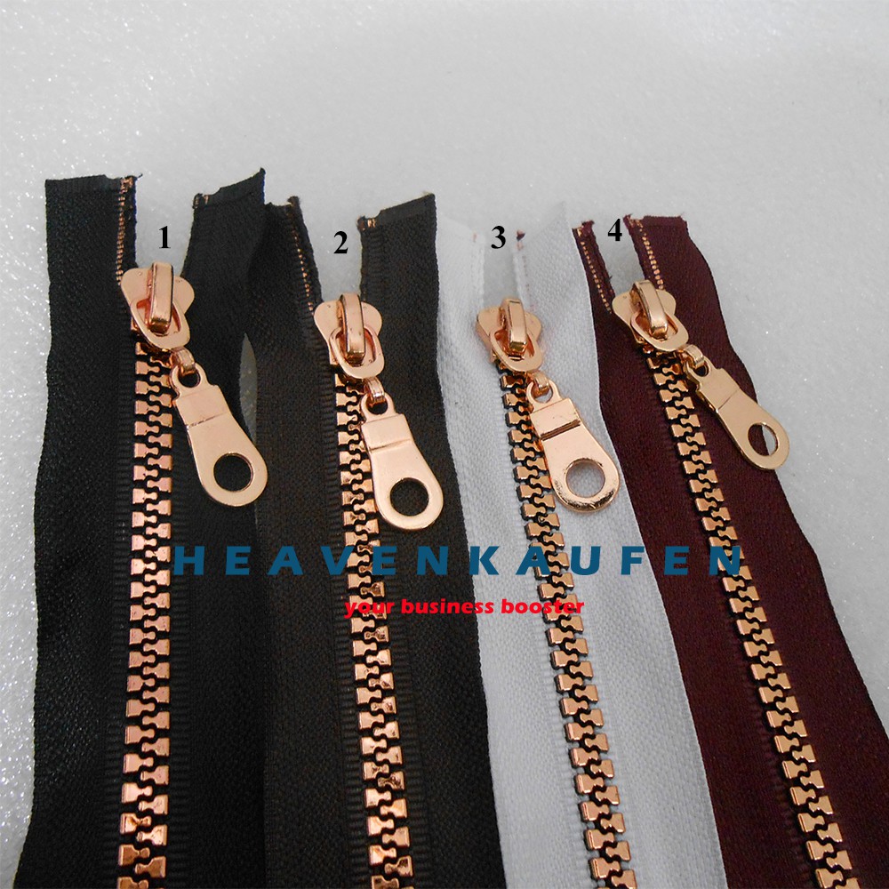 Resleting Zipper Jaket Abaya Gamis 100 cm / 1 Meter Vislon Rose Gold Kode VR